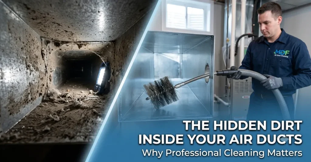 hidden dirt inside air ducts